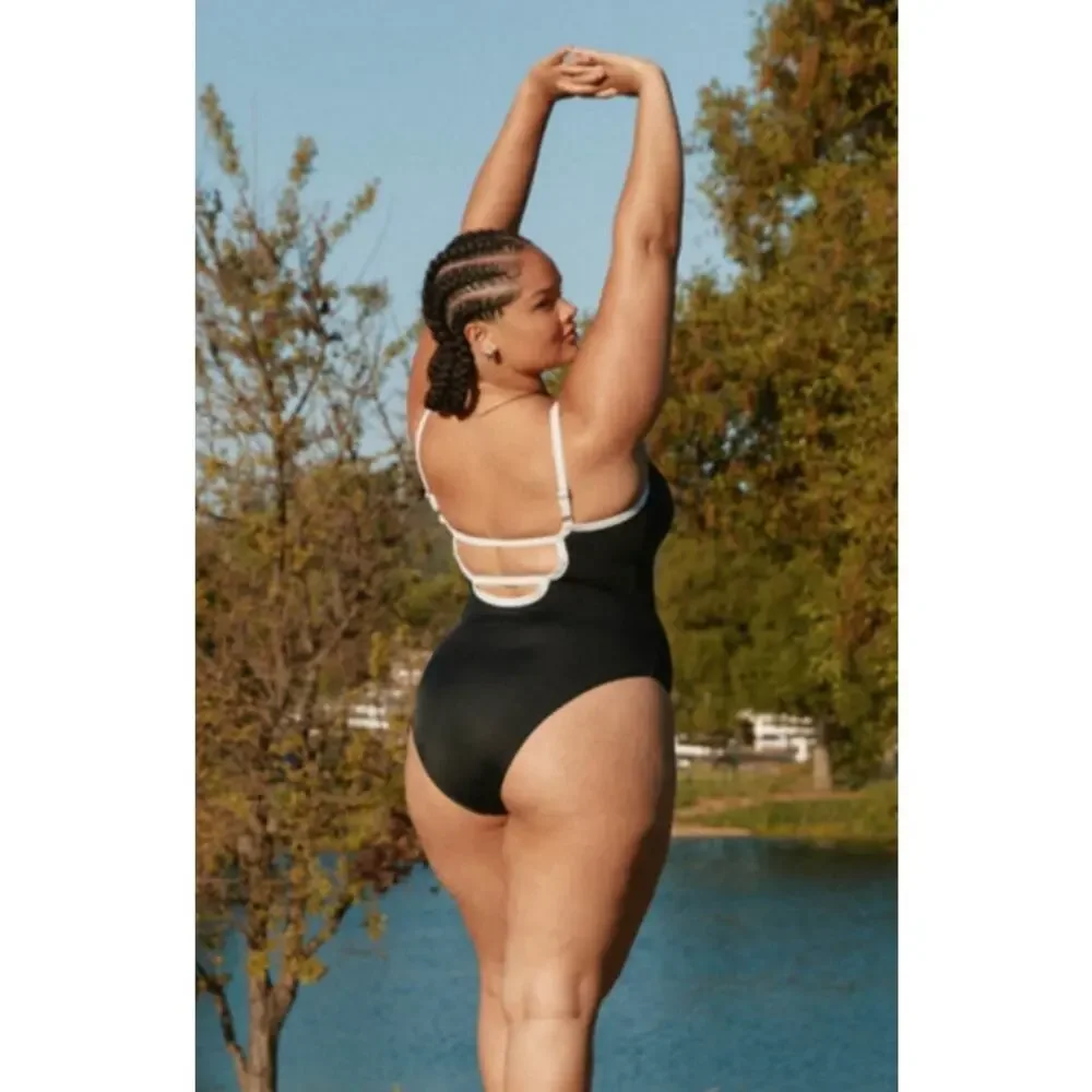 Andie Swim The Bells One Piece in Black L NWT